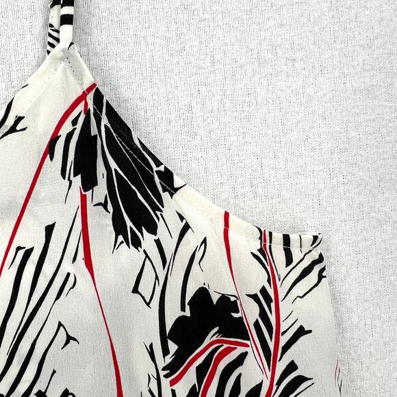 EQUIPMENT Layla Silk Print Cami Womens Small White Black Floral Leaf Print Layer - Picture 12 of 15